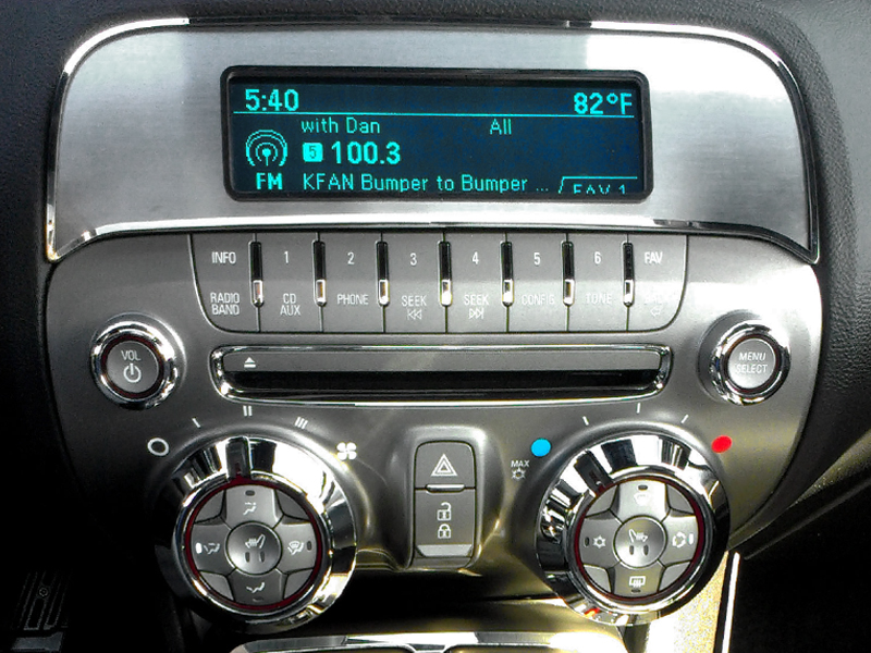 2010-2013 Camaro Radio Trim Plate Brushed/Polished Factory Radio 